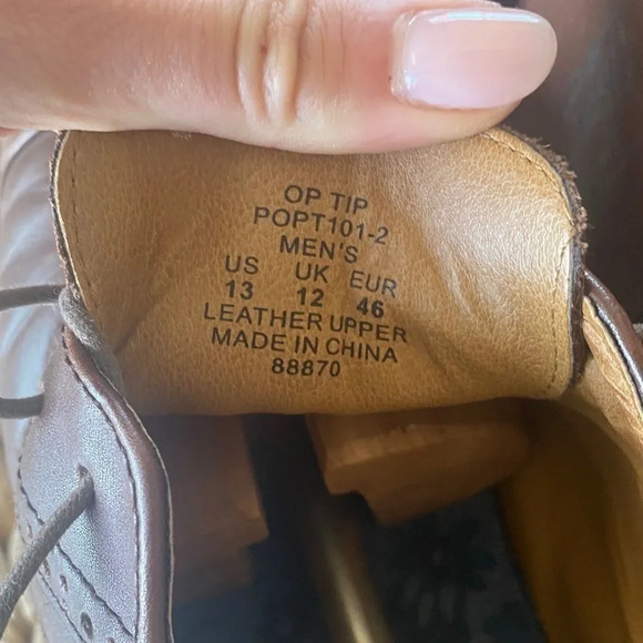 Original Penguin Premium Brown Leather Oxfords - Picture 7 of 8